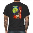 Ffa Emblem Inside American Flag Mens Back Print T-shirt