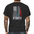 Fishing Rod Hunting Rifle America Flag Shirt Mens Back Print T-shirt