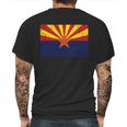 Flag Of Arizona Vintage Mens Back Print T-shirt