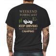 Weekend Forecast Jeep Driving CampingShirts Mens Back Print T-shirt