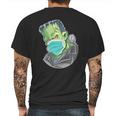 Frankenstein Pandemic Virus Mask Mens Back Print T-shirt