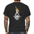 Freddie Mercury Queen The Show Must Go On Mens Back Print T-shirt