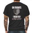 On Fridays I Wear Red Mens Back Print T-shirt