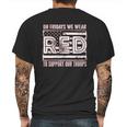 On Fridays We Wear Red To Support Our Troops Mens Back Print T-shirt