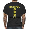 Funny Halloween Bashful Dwarf Halloween Costume Mens Back Print T-shirt