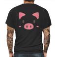 Funny Halloween Cute Piggy Face Halloween Costume Mens Back Print T-shirt