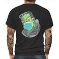 Funny Halloween Frankenstein Pandemic Virus Mask Mens Back Print T-shirt