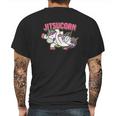 Funny Jiu Jitsu Cute Unicorn Self Defense Mens Back Print T-shirt