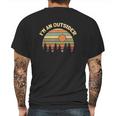 Funny Outdoors Camping Hiking Im An Outsider Mens Back Print T-shirt