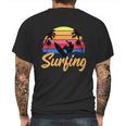 Funny Retro Surfing Logo Mens Back Print T-shirt