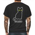 Funny Scary Halloween Cursed Black Cat Gift Mens Back Print T-shirt