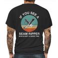 Funny Sew Seam Ripper Mens Back Print T-shirt