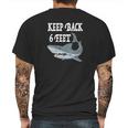 Funny Shark Keep 6 Feet Back Social Distancing Mens Back Print T-shirt