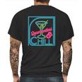 Funny Social Distancing And Chill Mens Back Print T-shirt