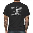 Funny Threads Outlet Tesla Tech Basic Mens Back Print T-shirt