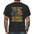 Funny Vietnam Veteran With Us Flag Gift With Combat Boots Patriotic Gift Mens Back Print T-shirt