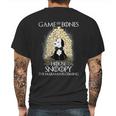 Game Of Bones Snoopy Tshirt Mens Back Print T-shirt