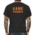 Game Warden Halloween Costume Mens Back Print T-shirt