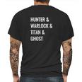 Gamer Hunter Warlock Titan Ghost Destiny Mens Back Print T-shirt