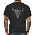 Geometric Bull Skull Zia Southwest Mens Back Print T-shirt