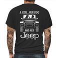 A Girl Her Dog And Her Jeep Mens Back Print T-shirt