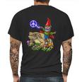 Gnome Riding Frog Hippie Peace Fantasy Psychedelic Forest Mens Back Print T-shirt