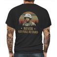 Never Go Full Retard Vintage Retro Mens Back Print T-shirt