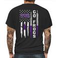 Go Tcu Horned Frogs American Flag Mens Back Print T-shirt