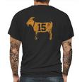 Goat 15 Vintage Mahomes Kansas Mens Back Print T-shirt