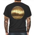 Gold Bitcoin Crypto Currency Mens Back Print T-shirt