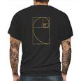 Golden Ratio Sacred Fibonacci Spiral Mens Back Print T-shirt