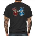 Good Vs Evil Doberman Pinscher Wolf Dog Furry Mens Back Print T-shirt