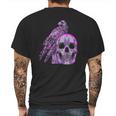 Goth Pastel Skull Crow Bird Skeleton Head Raven Gothic Lover Mens Back Print T-shirt