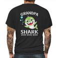 Grandpa Shark Funny Fathers Day Mens Back Print T-shirt