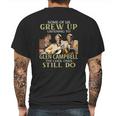 Grew Up Listening To Glen Campbell Mens Back Print T-shirt