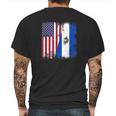 Half Salvadoran Flag Vintage El Salvador Usa Gift Mens Back Print T-shirt