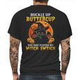 Halloween Cat Buckle Up Buttercup You Just Flipped Mens Back Print T-shirt