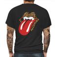 Halloween Leopard Panther Dracula Tongue Scary Mens Back Print T-shirt