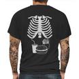 Halloween Rib Cage Skeleton Junk Food Belly Xray Mens Back Print T-shirt