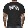 Handgun T-Shirt Mens Back Print T-shirt