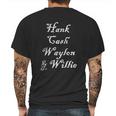 Hank Cash Waylon And Willie Mens Back Print T-shirt