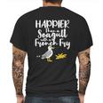 Happier Than A Seagull With A French Fry Funny Summer Mens Back Print T-shirt