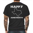 Happy Juneteenth Texas Emancipation Day Freedom Day Mens Back Print T-shirt