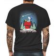 Happy New Year Snoopy Mens Back Print T-shirt