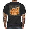 Happy Thanksgiving Day Turkey Pumpkin Logo Mens Back Print T-shirt