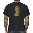 Hawaiian Luau Brown Moai Easter Island Tiki Gif Mens Back Print T-shirt