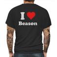 I Heart Beason I Love Beason Mens Back Print T-shirt