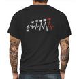 Heartbeat Motorrad Herzschlag Mens Back Print T-shirt