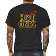 Hot Ones Simple Line Art Mens Back Print T-shirt