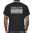 Inmate Under House Arrest Funny Prison Costume Mens Back Print T-shirt